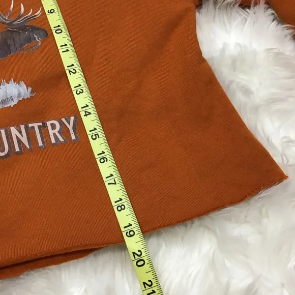 “Born to Roam" High Country Lifestyle Cowgirl Cute Cropped Sweatshirt Elk L - Picture 6 of 8